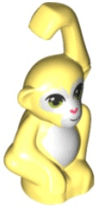 Ape, Friends Style, Baby with Lime Eyes, Coral Nose, White Face and Stomach Pattern
