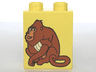 Duplo, Brick 1 x 2 x 2 with Sitting Ape Pattern (From Dora The Explorer)