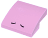 Slope, Curved 2 x 2 x 2/3 with 2 Black Curved Lines Pattern (Super Mario Fliprus Nostrils)
