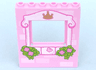 Panel 1 x 6 x 6 with Window with Light Pink Frame, Bricks, Crown, Butterfly, Roses and Leaves Pattern