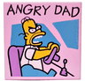 Tile 2 x 2 with 'ANGRY DAD' Pattern