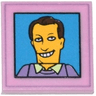 Tile 2 x 2 with The Simpsons Smiling Male Character (Gordie Howe) Photo Pattern