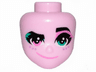 Mini Doll, Head Friends with Left Eye Turquoise, Right Eye Pink, Raised Left Eyebrow, Freckles and Crooked Smile Pattern (Sweet Mayhem)