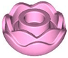 Plant Flower Round with 2 Layers (Peony Rose) with Open Stud and Small Pin Hole