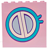 Panel 1 x 6 x 5 with Bright Light Blue, Dark Purple, Medium Azure and White Round Window Pattern Model Left Side