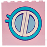 Panel 1 x 6 x 5 with Bright Light Blue, Dark Purple, Medium Azure and White Round Window Pattern Model Right Side