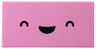 Tile 2 x 4 with Black Eyes and Open Mouth Grin Pattern