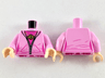 Torso Female Jacket, Dark Pink Shirt, Gold Time Turner Necklace and Silver Zipper Pattern / Bright Pink Arms / Light Nougat Hands