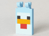 Tile, Modified 2 x 3 with 2 Clips with Minecraft Chicken Pattern