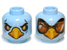 Minifigure, Head Dual Sided Alien Chima Eagle with Beak, Yellow Eyes / Orange Goggles Pattern