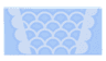 Tile 2 x 4 with Dress with White Scallops and Trim Pattern