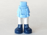 Mini Doll Hips and Skirt Layered, White Legs and Dark Blue Shoes with White Laces Pattern - Thick Hinge