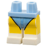Hips and White Legs with Bright Light Blue Leotard and Yellow Legs Pattern