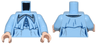 Torso Female Coat with Capelet and Sand Blue and Metallic Light Blue Pointed Collars and Buttons Pattern / Bright Light Blue Arms / Light Nougat Hands