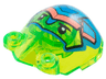 Large Figure Armor, Shoulder with 2 Hollow Studs with Z-Blob Face with Black Eyes and Blue, Dark Azure, and Coral Helmet Pattern
