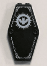 Container, Coffin Lid with White Bat Pattern