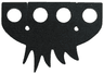 Minifigure Tuxedo Tails Cloth, 5 Jagged Points, Square Corners - Traditional Starched Fabric