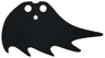 Minifigure Cape Cloth, Scalloped 5 Points (Batman), Asymmetrical Waving, Circle Neck Cut - Traditional Starched Fabric