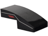 Slope, Curved 2 x 1 x 2/3 with Red and Dark Red Trapezoid and Silver Line Pattern on Both Sides (Transformers Ravage Eyes)