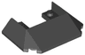 Wedge 6 x 4 Cutout (Train Roof) with 5 Large Bottom Tubes