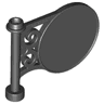 Road Sign Round on Pole with Flat Top Attachment
