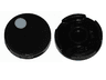 Tile, Round 2 x 2 with Bottom Stud Holder with White Dot Pattern