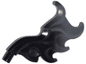 Wave Rounded Curved Wing with Bar End (Flame) with Marbled Dark Bluish Gray Pattern