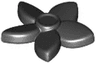 Friends Accessories Hair Decoration, Flower with Pointed Petals and Small Pin