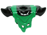 Minifigure Armor Shoulder Pads with Molded Green Tattered Robe Pattern