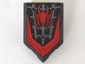 Tile, Modified 2 x 3 Pentagonal with Red Spider and Web Pattern