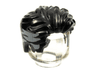 Minifigure, Hair Swept Left Tousled with Slight Widow's Peak and Short Sideburns with Light Bluish Gray Streaks on Sides Pattern