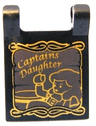 Flag 2 x 2 Square with Gold 'Captains Daughter' and Waving Minifigure Pattern on Both Sides