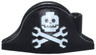 Minifigure, Headgear Hat, Pirate Bicorne with Minifigure Skull and Wrenches Crossbones Pattern