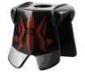 Minifigure Armor Breastplate with Leg Protection with Metallic Red Geometric Pattern