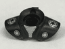 Minifigure Armor Shoulder Pads Rounded with Neck Protection Ribbed and Clip on Back with Silver SW Imperial Logo Pattern