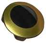 Plate, Round 2 x 2 with Rounded Bottom (Boat Stud) with Gold Circle Pattern