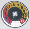 Technic, Disk 3 x 3 with Numbers 1 to 11 Pattern