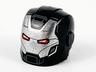 Minifigure, Headgear Helmet Armor Plates and Ear Protectors with Silver Faceplate and Red Eyes Pattern