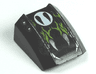 Slope, Curved 2 x 2 Lip with Snake Fangs Pattern