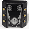 Brick, Modified 2 x 2 No Studs, Sloped with 6 Side Pistons Raised with Silver Engine Pattern