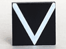 Tile 2 x 2 with White V Pattern