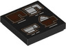Tile 2 x 2 with 4 Reddish Brown and White Coffee Cups Pattern