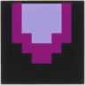 Tile 2 x 2 with Pixelated Bright Pink and Magenta Tongue Pattern (Minecraft Ender Dragon)