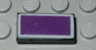 Tile 1 x 2 with Purple Top Pattern