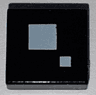 Tile 1 x 1 with 2 White Squares Pattern (BrickHeadz Square Eye)