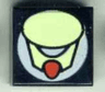 Tile 1 x 1 with Light Lime Oval Pattern