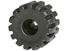 Wheel Full Rubber Flat with Axle Hole