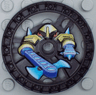 Technic, Disk 5 x 5 - RoboRider Talisman Wheel, Axer Mold with Robot Pattern