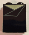 Brick 1 x 2 x 2 with Inside Stud Holder with White Triangle and Light Bluish Gray Triangle Outline Pattern