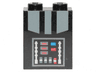Brick 1 x 2 x 2 with Inside Stud Holder with Dark Bluish Gray Armor and Control Panel with Blue and Red Buttons Pattern (BrickHeadz Darth Vader Torso)